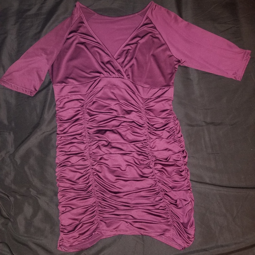 Plus size Purple bodycon dress
